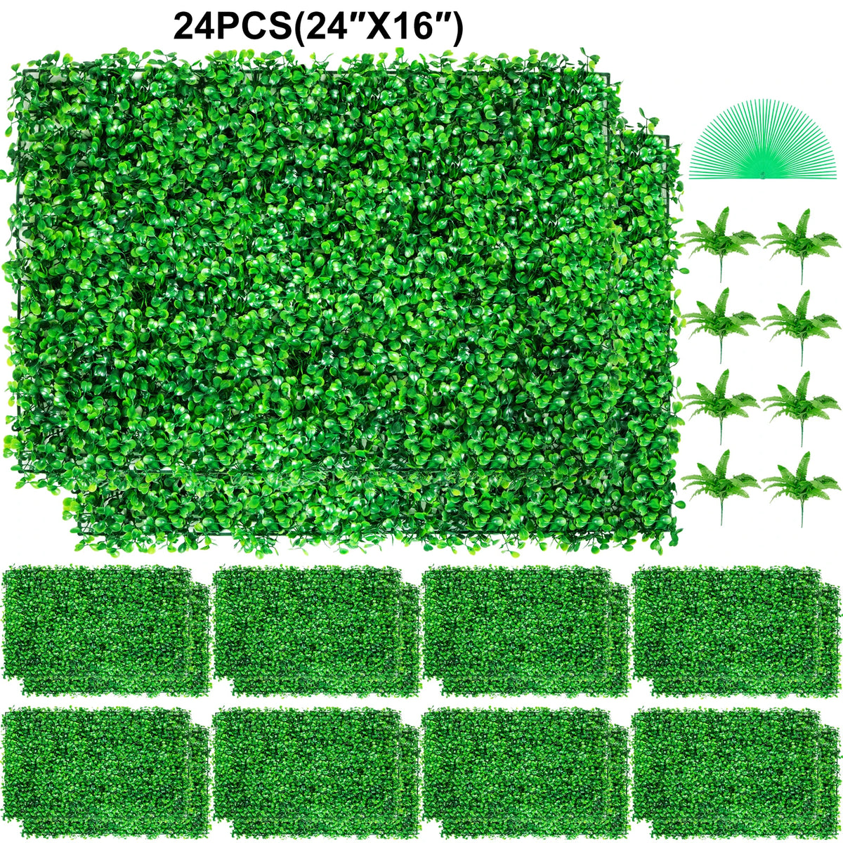 SucceBuy Artificial Boxwood Panels For Outdoor Wall Decor