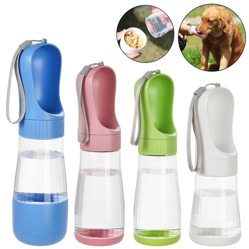 Portable 2 In 1 Dog Water Bottle Food Container Travel