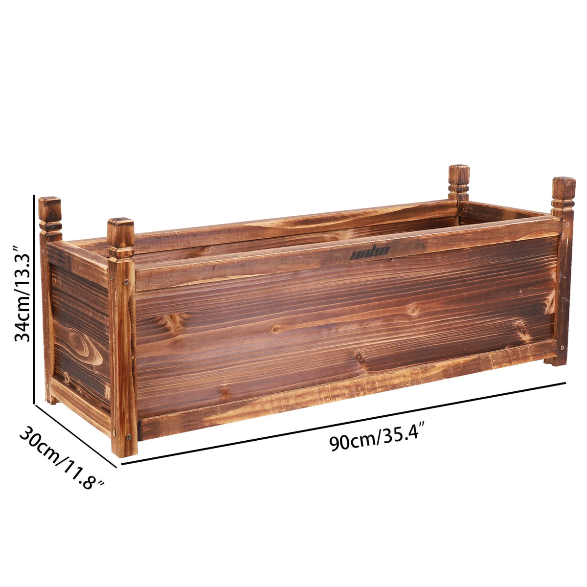 Wooden Raised Garden Planter Bed For Flowers Herbs And Vegetables