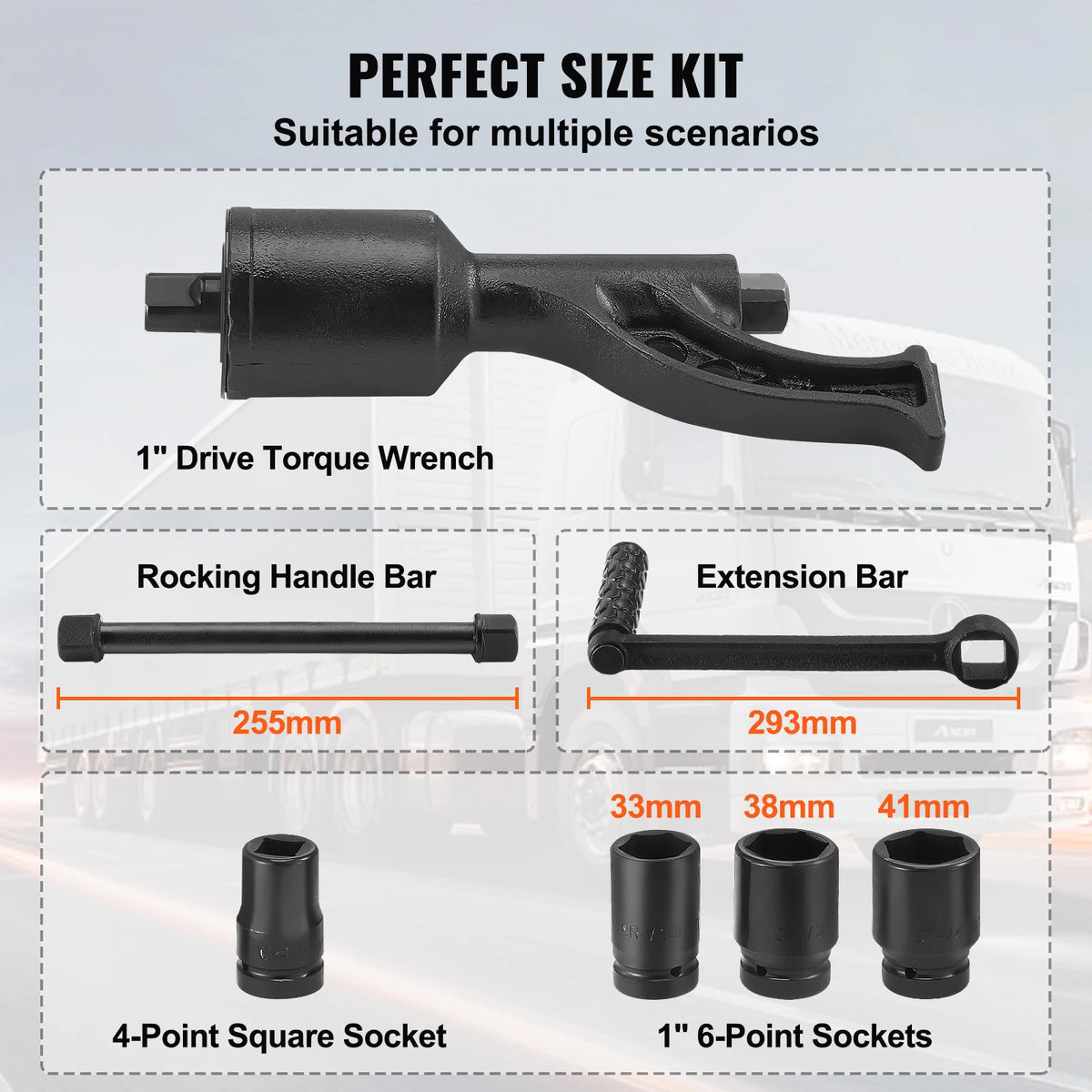 SucceBuy Heavy Duty Torque Multiplier Wrench Set With Case