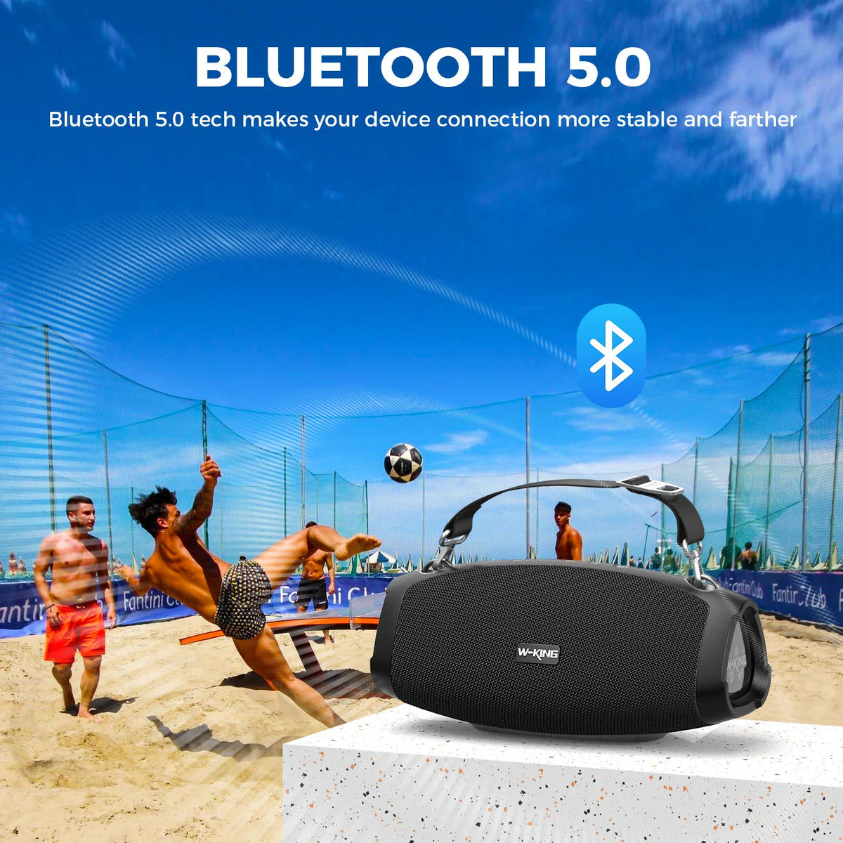 W-King X10 Waterproof Bluetooth Speaker With Powerful Deep Bass