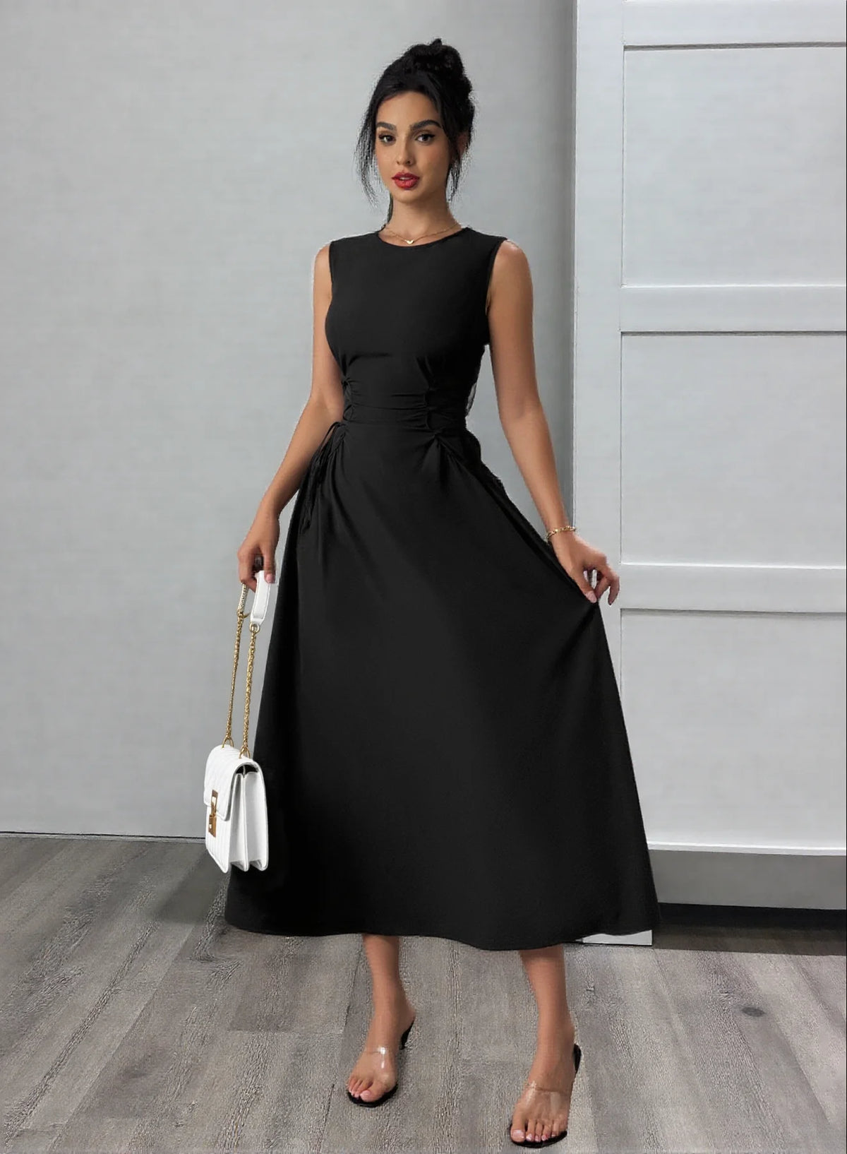 Elegant Off Shoulder Bow Detail Bodycon Party Dress for Women