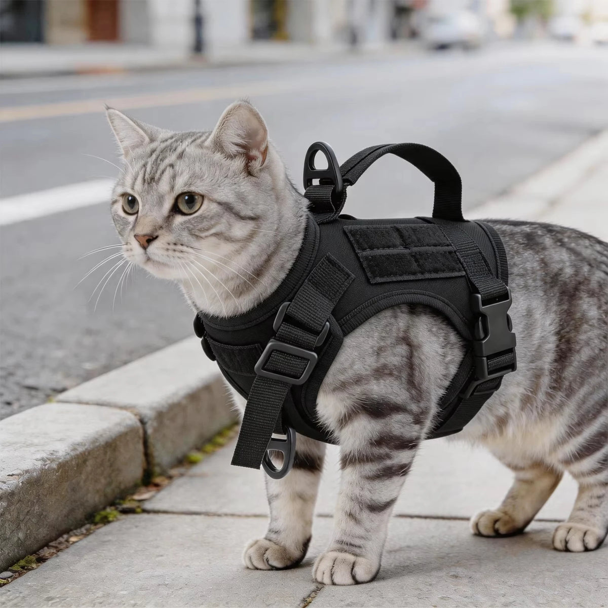 PETRAVEL Adjustable Escape Proof Cat Harness Vest With Leash Set