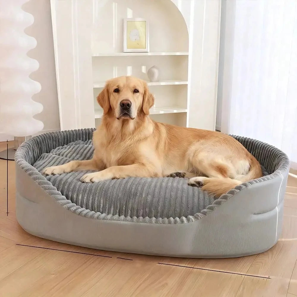 Plush Machine Washable Pet Bed For Dogs And Cats
