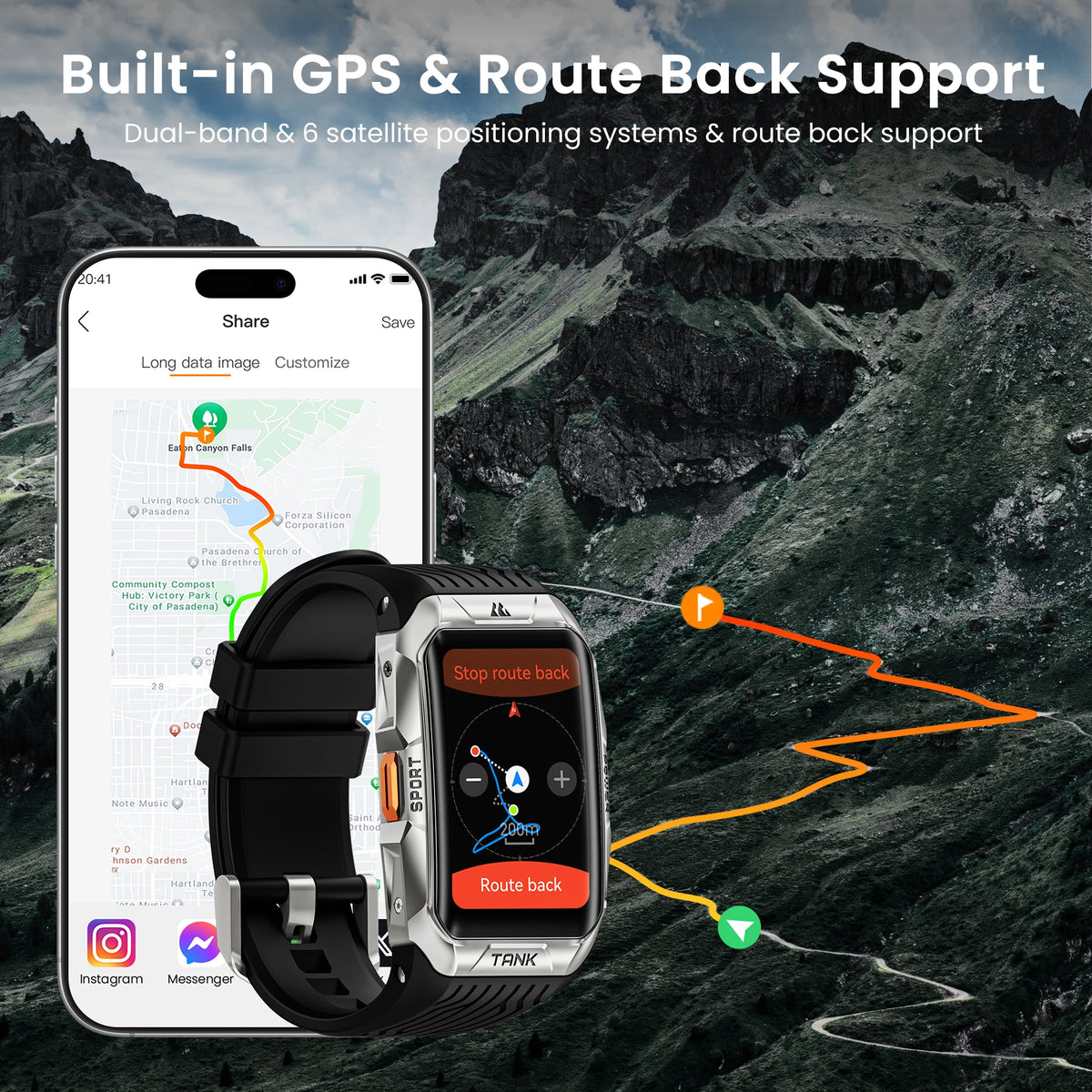Kospet Tank X2 Ultra Gps Smartwatch With Stainless Steel Compass