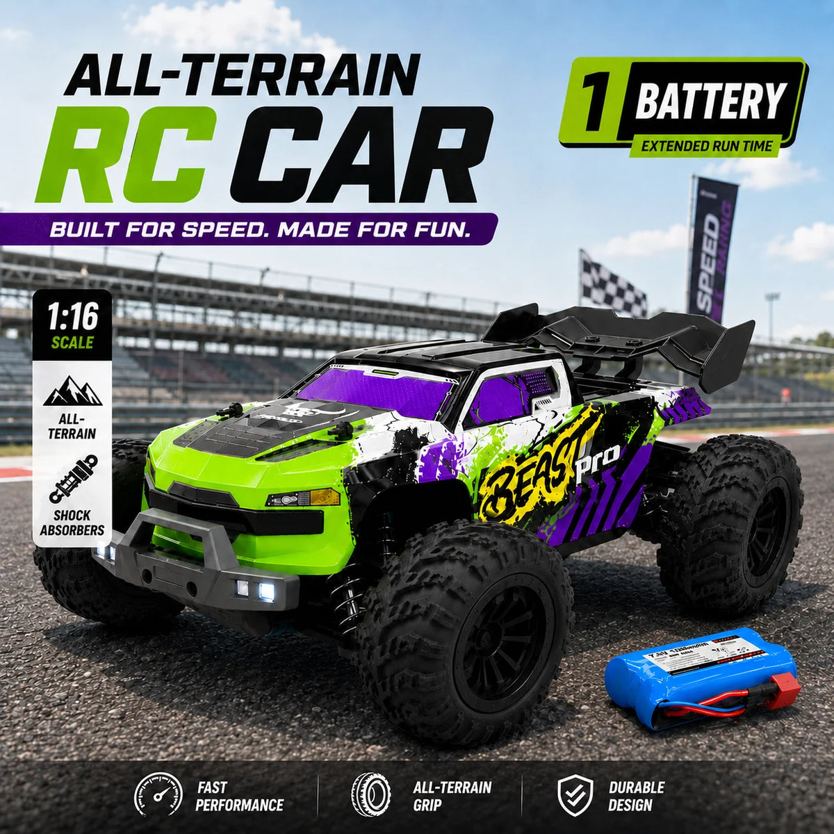 ZNLYRION Off Road RC Buggy Four Wheel Drive Remote Control
