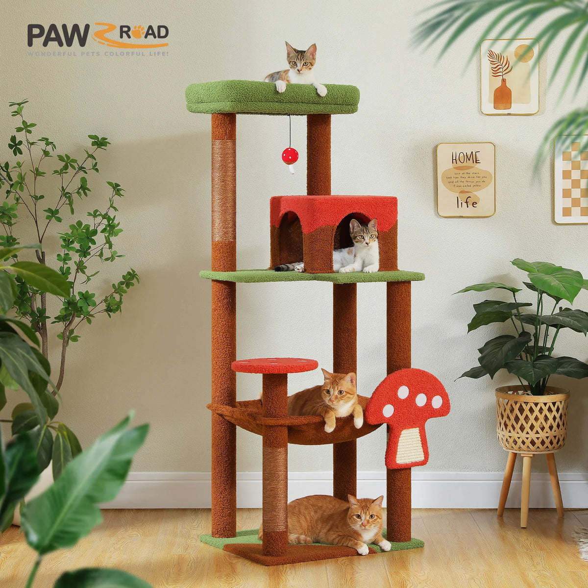PAWZ Road Multi Level Cat Tree With Hammock And Posts