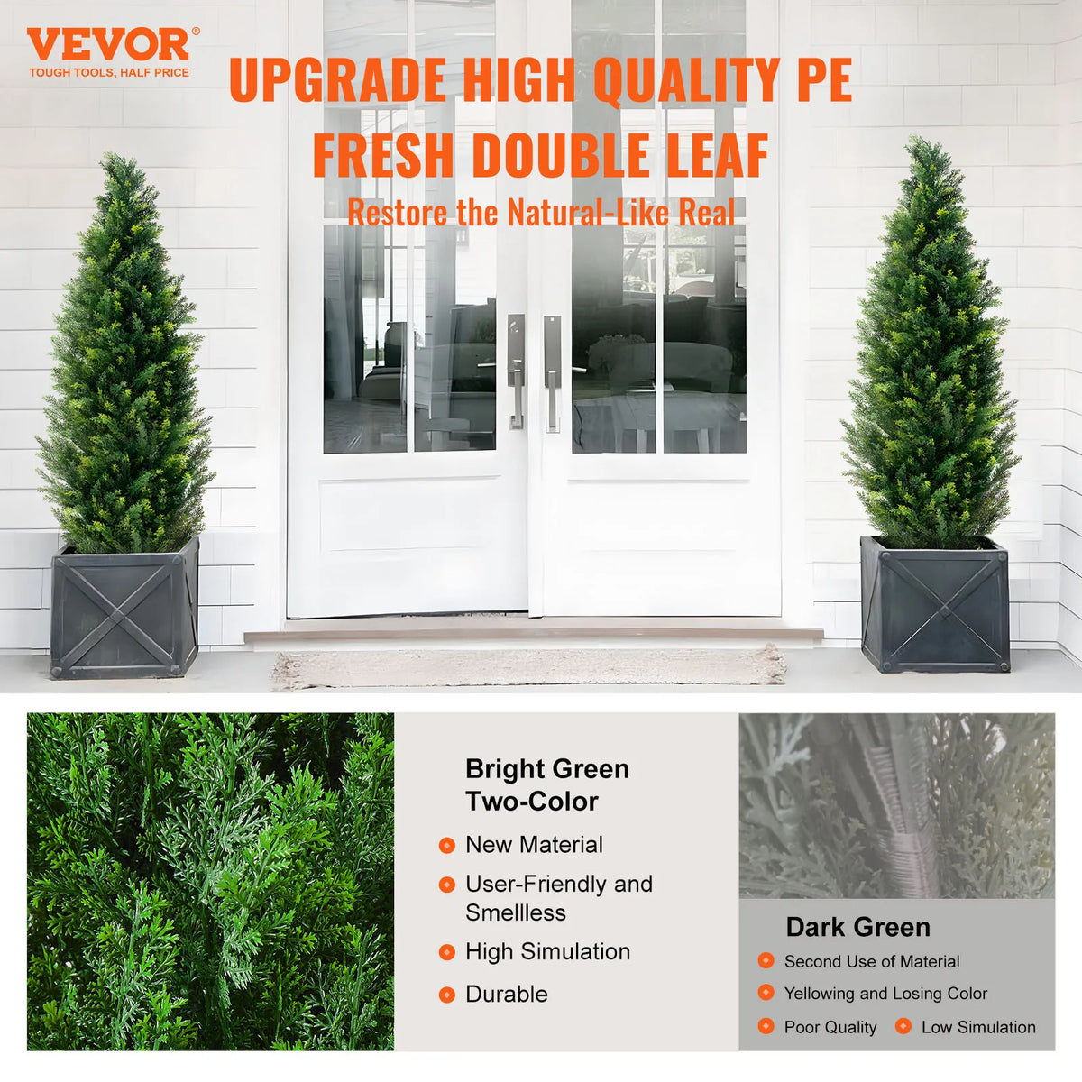 SucceBuy Artificial Cedar Topiary Tree Evergreen Outdoor Home Decor