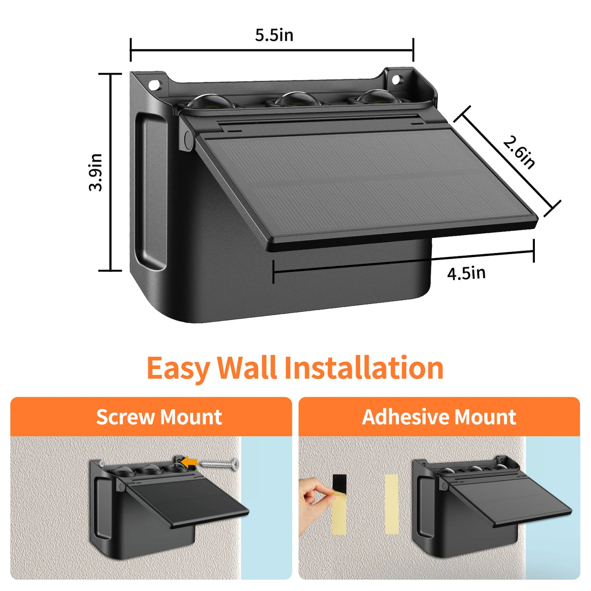 Intelamp 2 Pack Solar Wall Lights With Remote