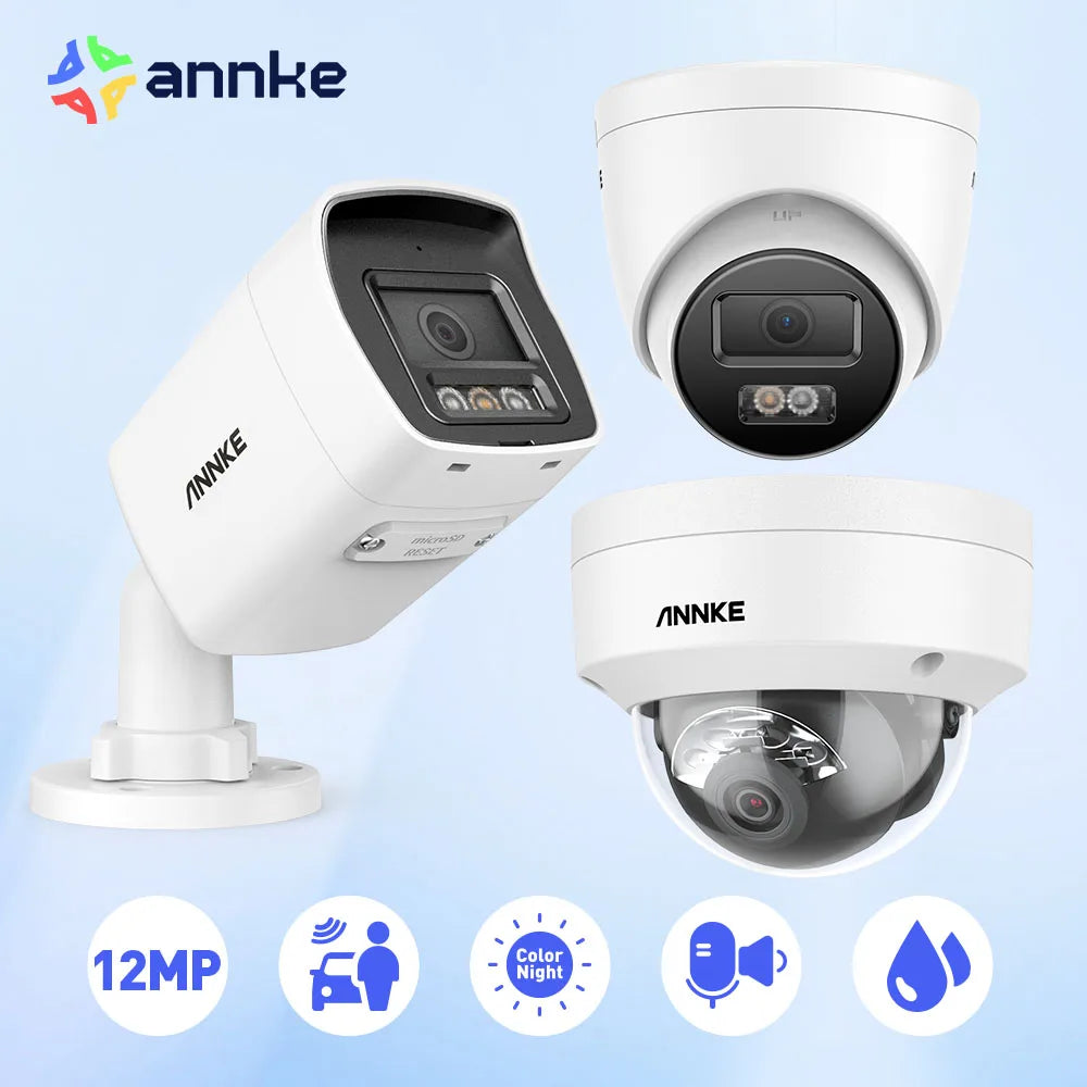ANNKE 12MP 3K Outdoor PoE Security Camera With Night Vision