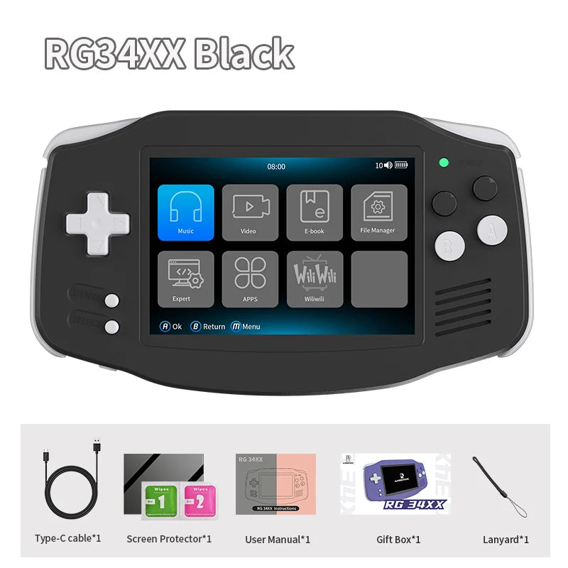 Anbernic Rg34XX Retro Handheld Gaming Console With WiFi Bluetooth