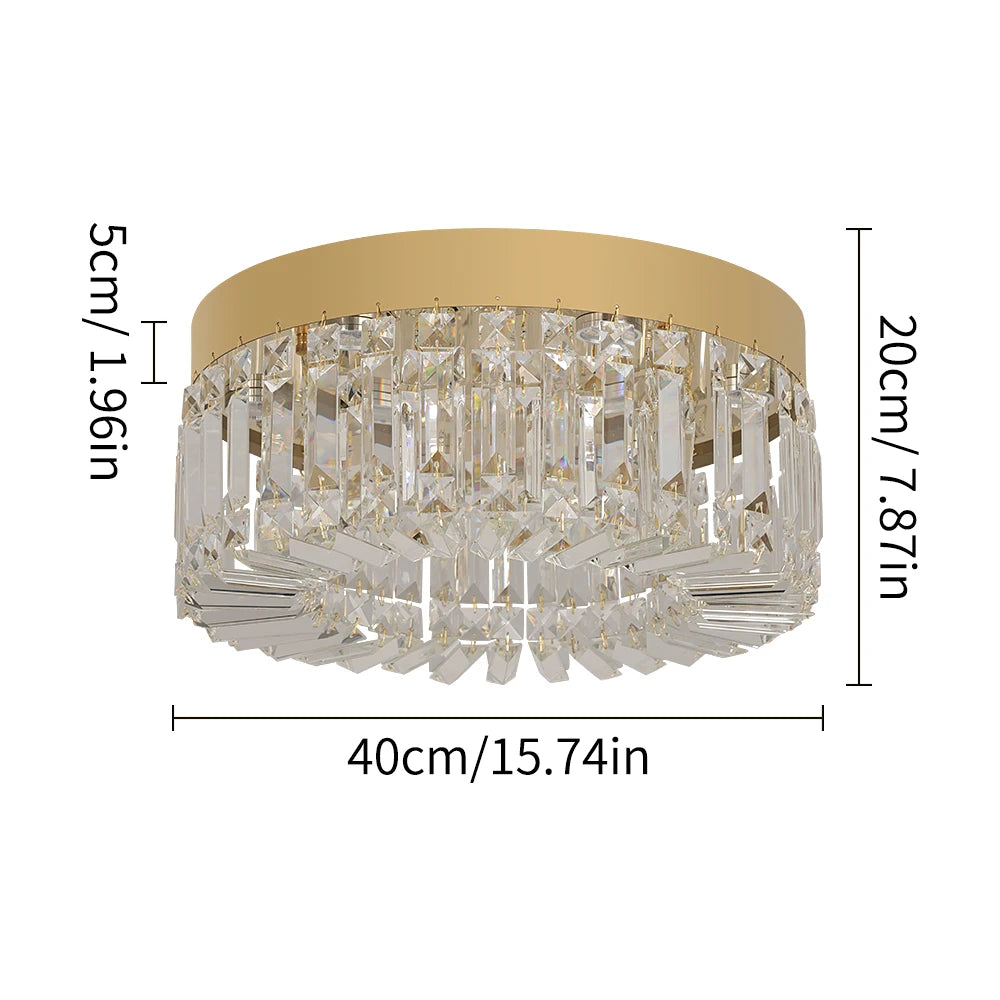 VETRULUS Modern Crystal Ceiling Light Elegant Chandelier