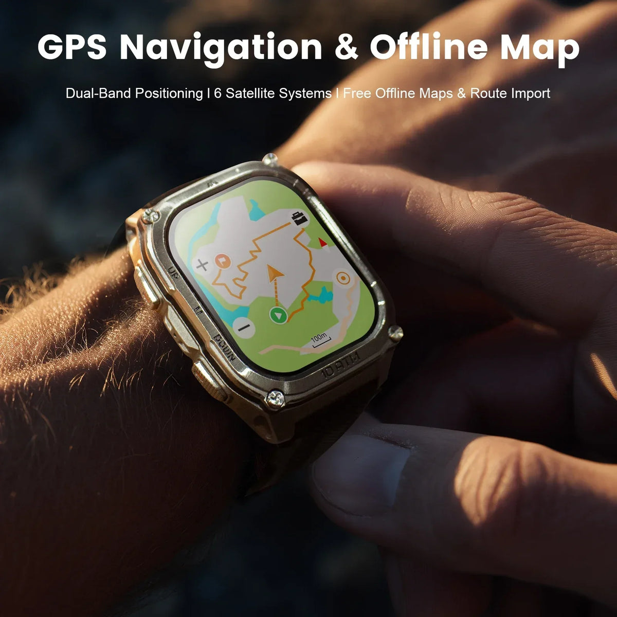 KOSPET Tank M4 GPS Smartwatch With Offline Maps And Health Tracking