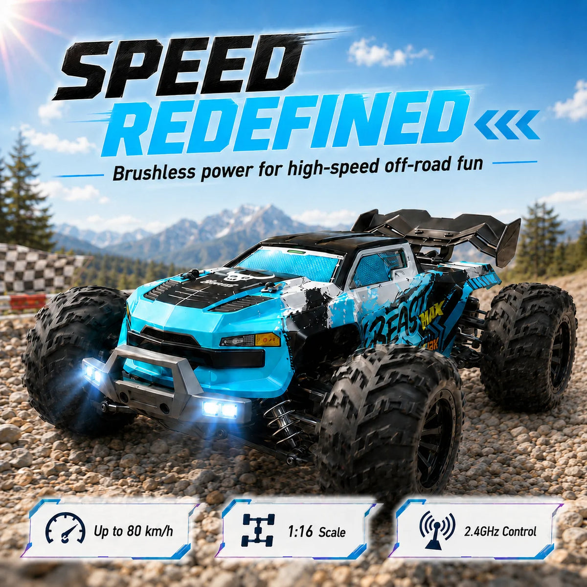 ZNLYRION Off Road RC Buggy Four Wheel Drive Remote Control