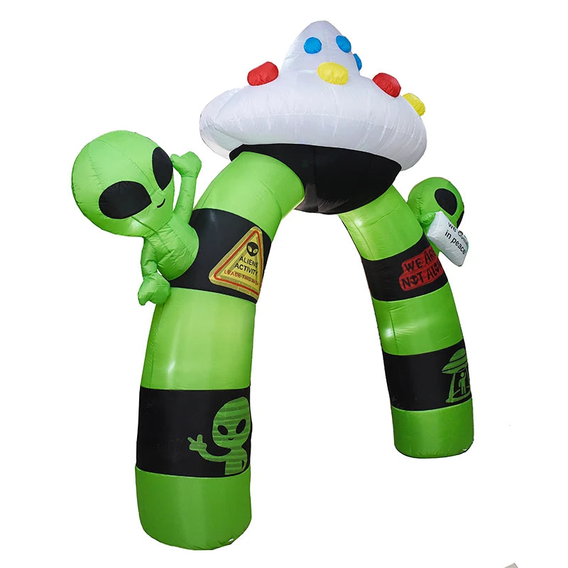Halloween Inflatable Alien Arch Decoration With Built In LED Lights