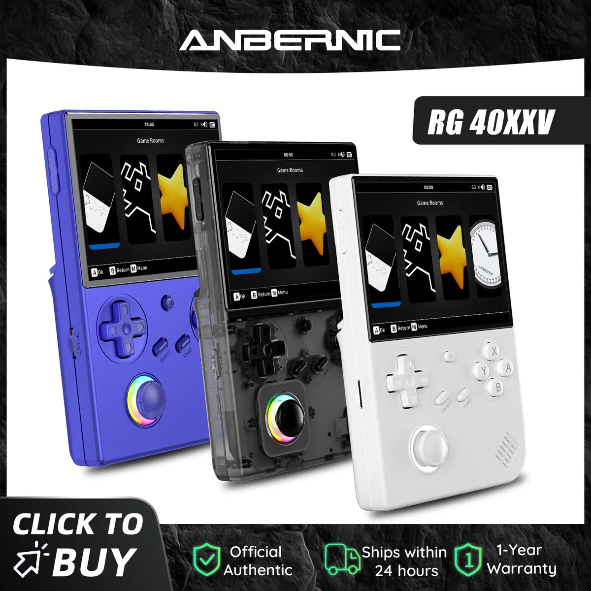 Anbernic RG40XXV Retro Handheld Game Console With Wifi Bluetooth