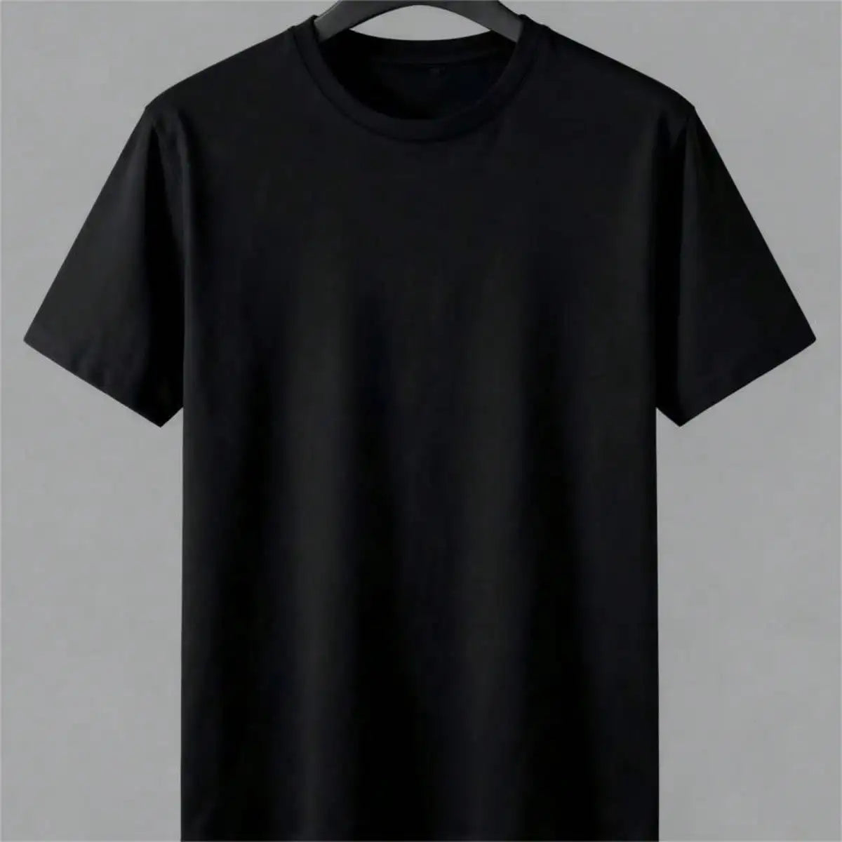 Men Cotton Phone Call Fish Print Crewneck Short Sleeve Tee