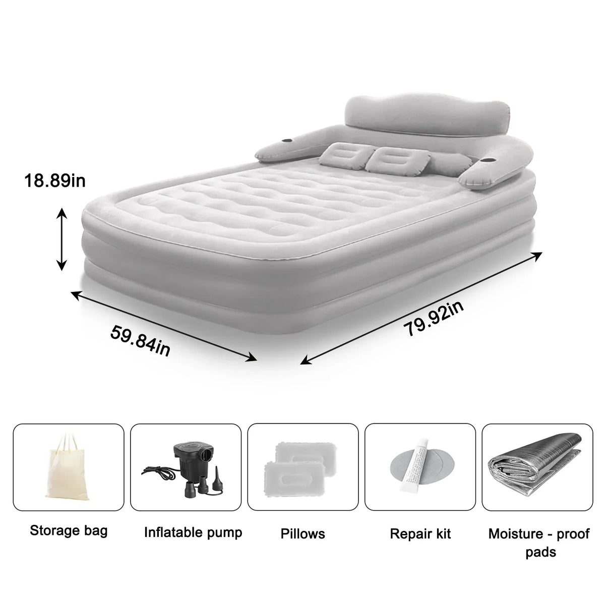 Automatic Inflatable Camping Mattress With Built In Pump