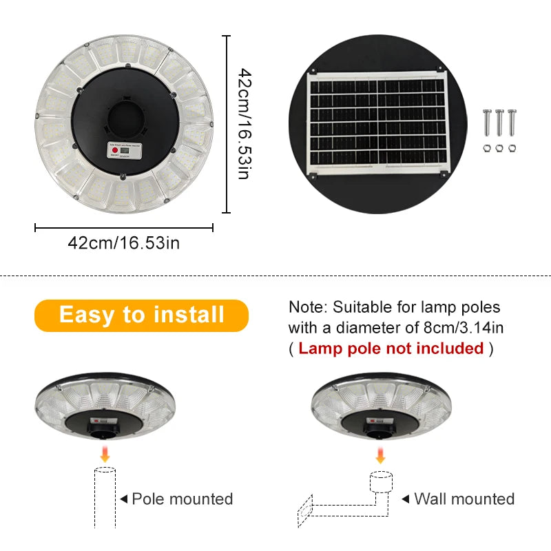 Morglad Outdoor Solar LED Garden Light IP44 Waterproof Yard Lamp