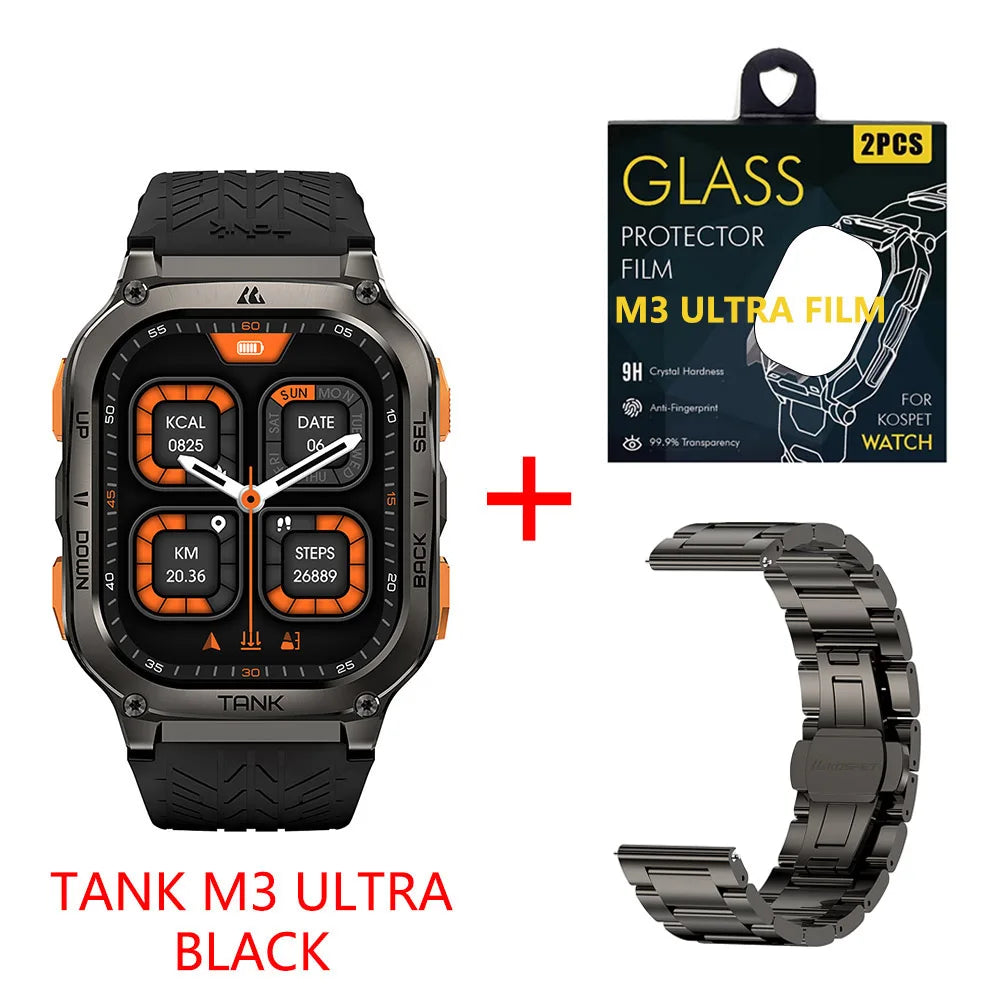 KOSPET Tank M3 Ultra GPS Smartwatch With Health Tracking