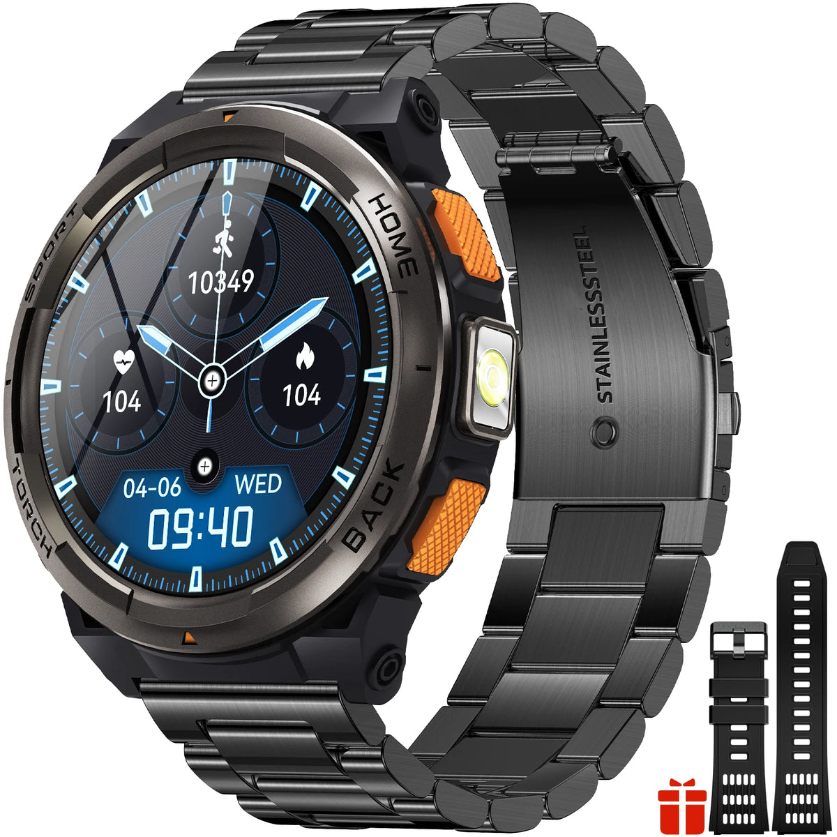 EIGIIS Smart Sports Watch With Compass Altimeter And LED Flashlight