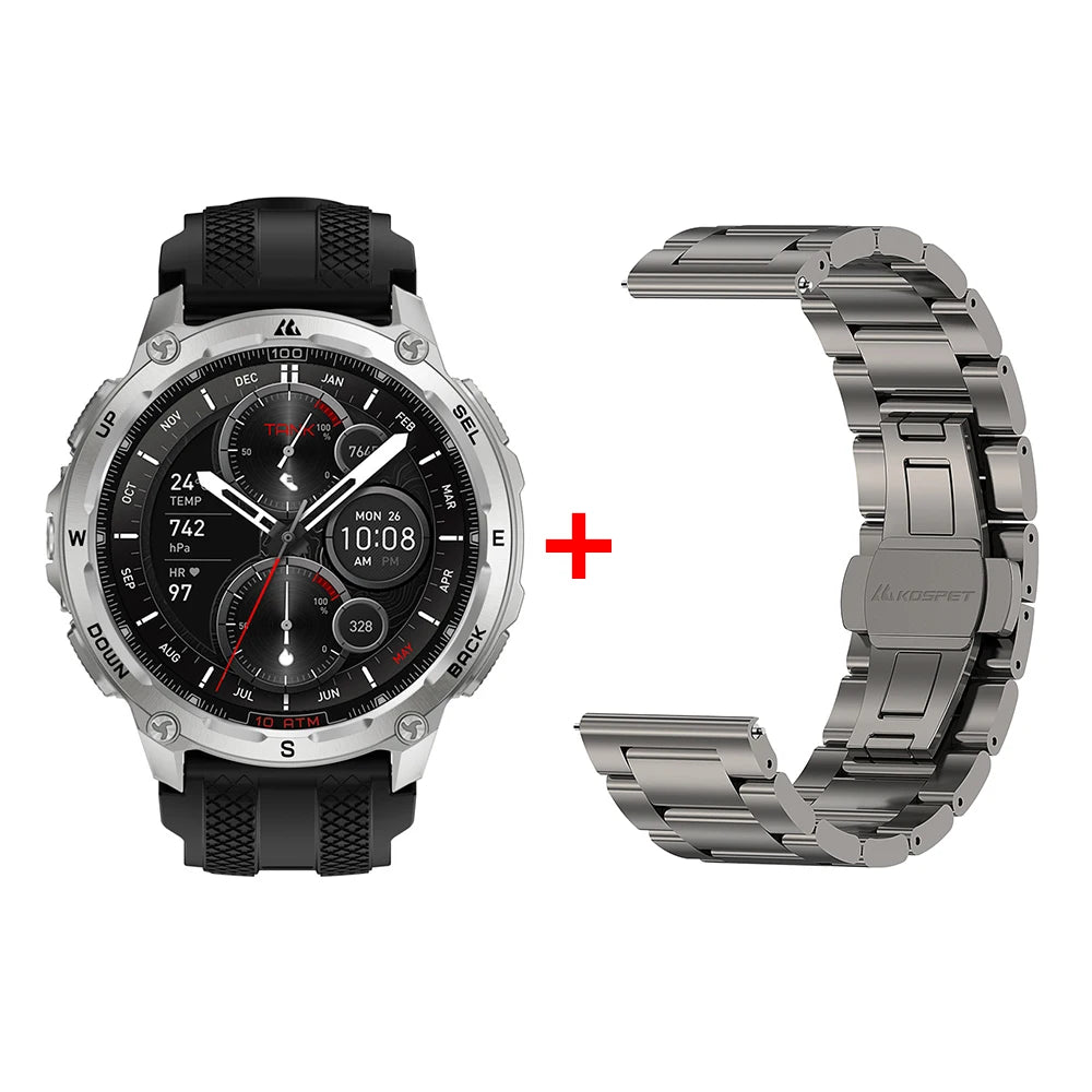 KOSPET Tank T4 GPS Smartwatch With Offline Maps Health Tracking