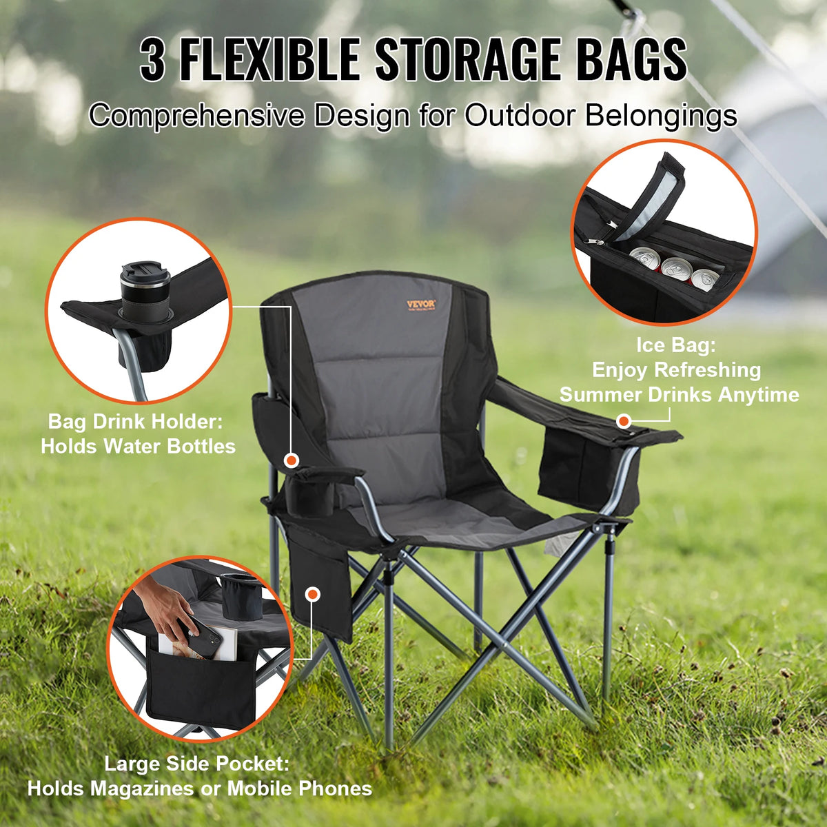 SucceBuy Portable Folding Camping Chair for Hiking and Outdoor Use
