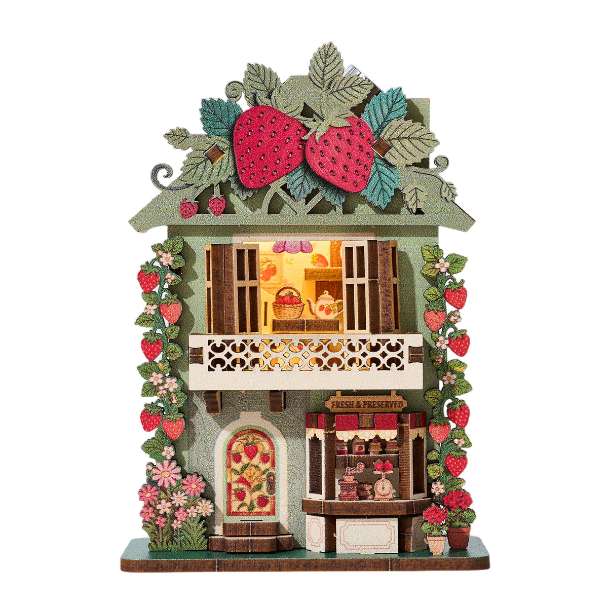 Wooden DIY Book Nook Puzzle Kit Animal House Model Decoration