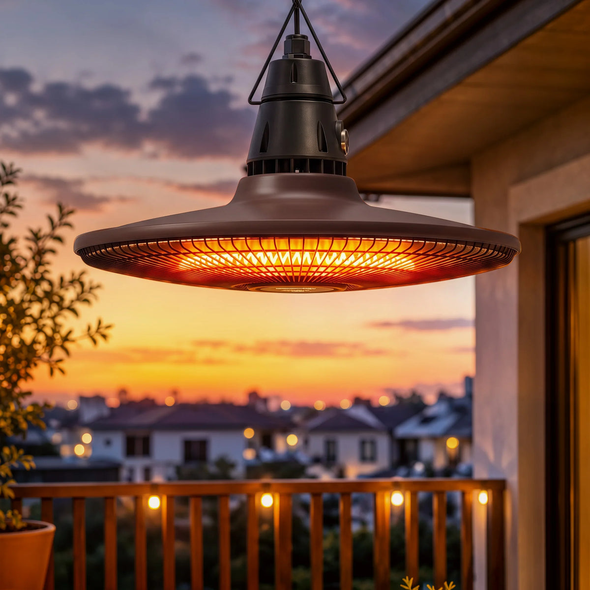 Outsunny 1500W Hanging Infrared Patio Heater With Remote Control