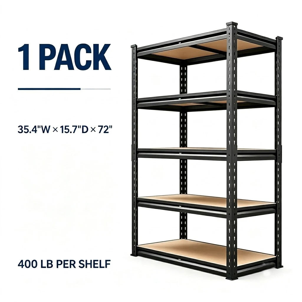 Heavy Duty Metal Utility Storage Rack With Adjustable Shelves