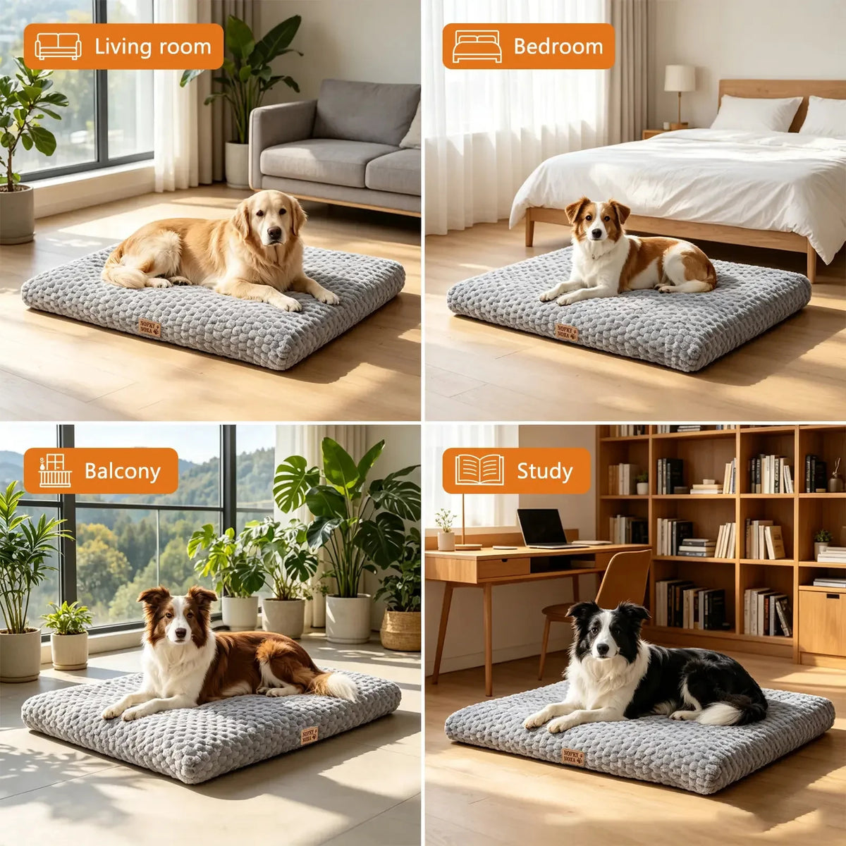 BOFNL Thickened Comfortable Dog Bed Mat for Various Breeds