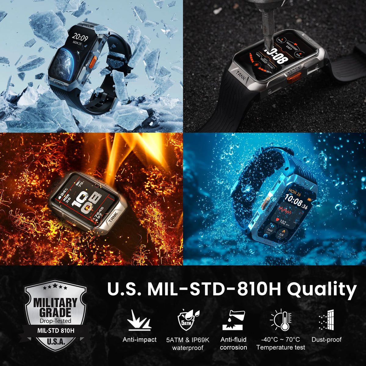 Kospet Tank X2 Ultra Gps Smartwatch With Stainless Steel Compass
