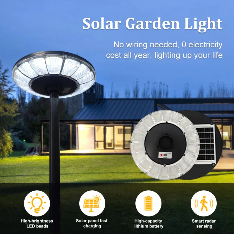 Morglad Outdoor Solar LED Garden Light IP44 Waterproof Yard Lamp