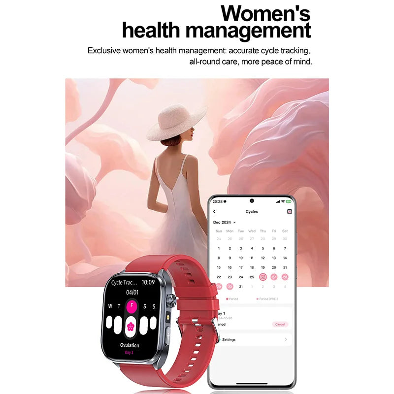 AI Smart Watch ECG Heart Health And Bluetooth Call Tracker