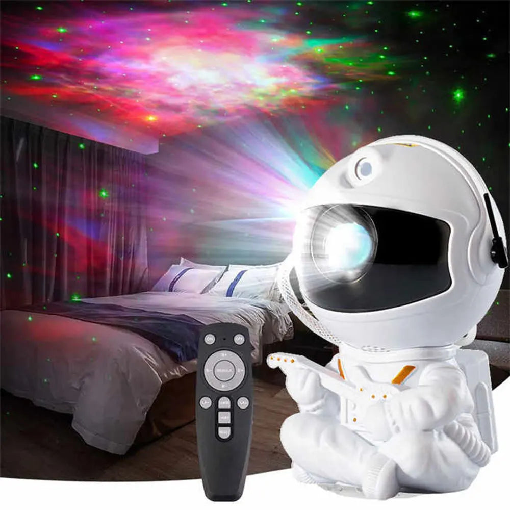 LED BARZ Astronaut Galaxy Projector Night Light With Remote Control