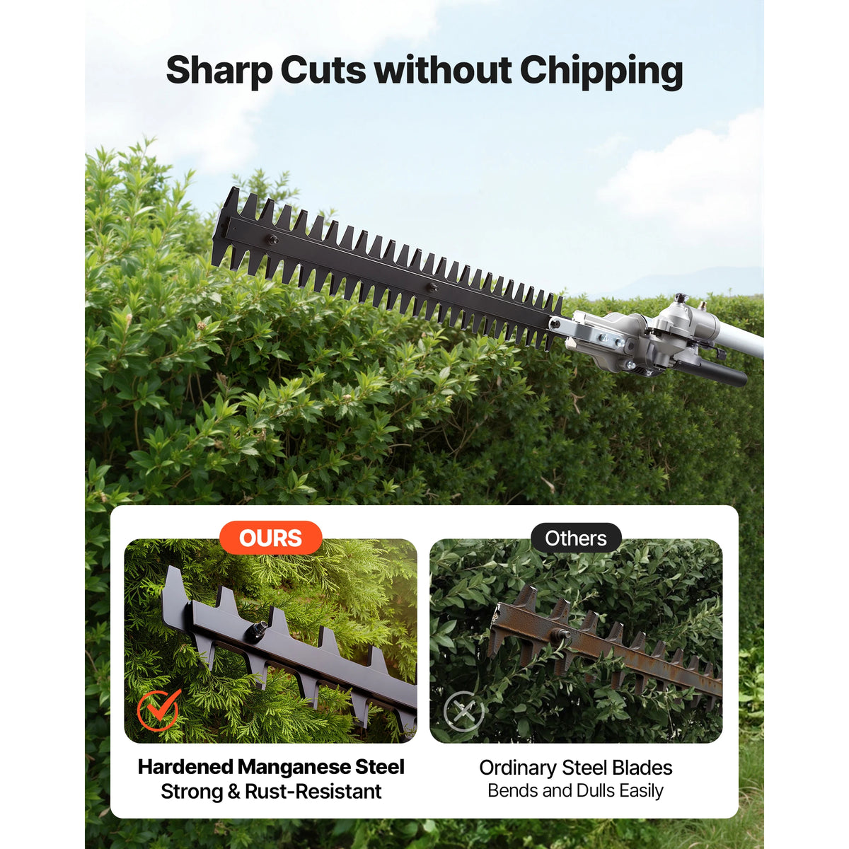 SucceBuy Gas Powered Multi Function Hedge Trimmer and Brush Cutter