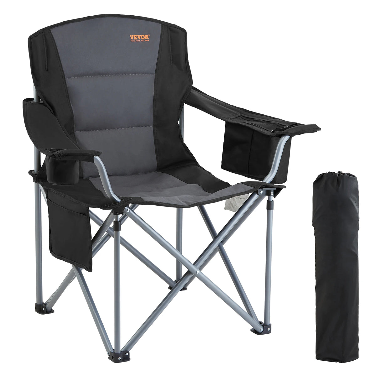Vevor Camping Folding Chair With Lumbar Support Padded