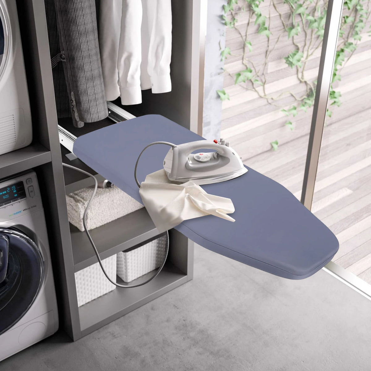 Modern Retractable Ironing Board With Space Saving Design