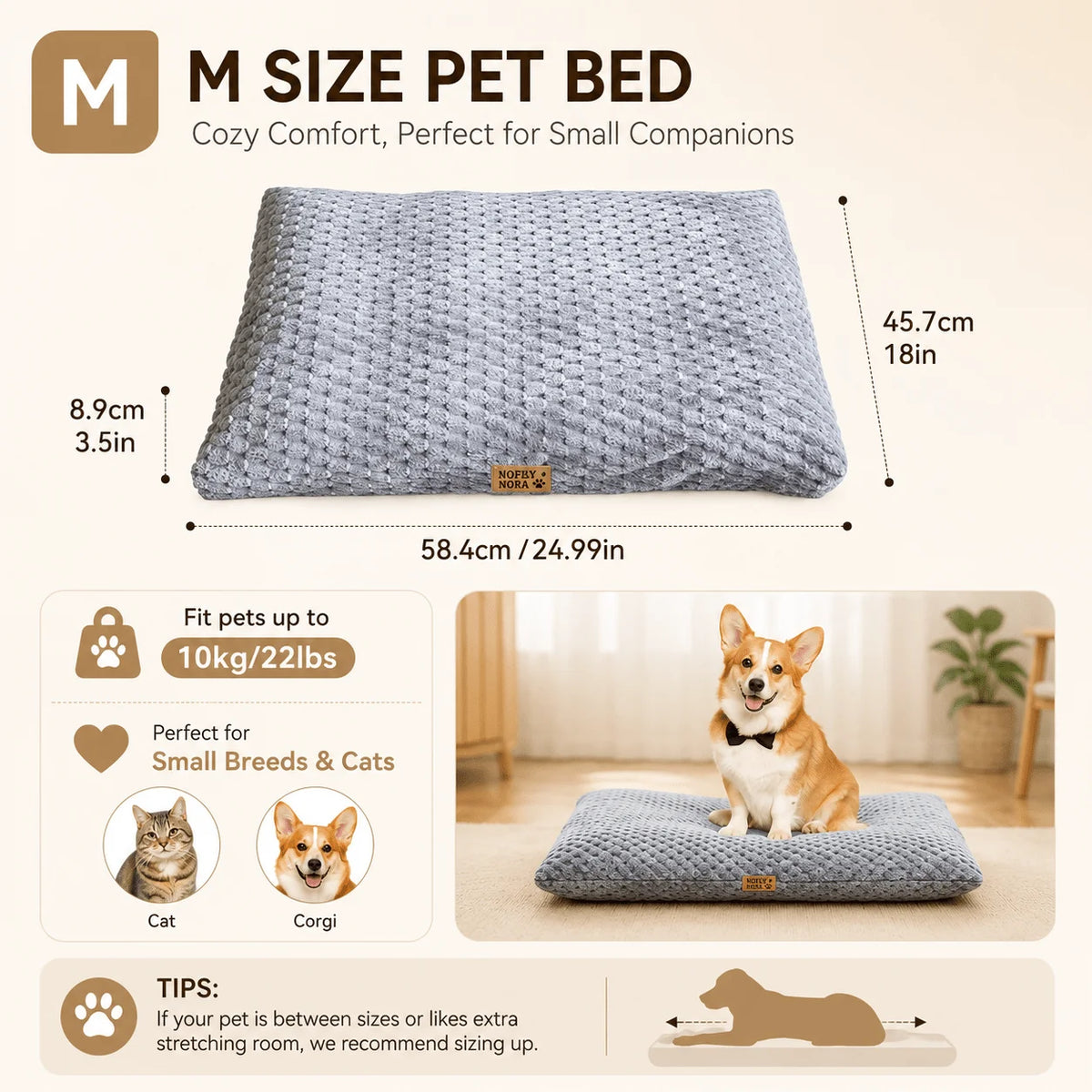 BOFNL Thickened Comfortable Dog Bed Mat for Various Breeds