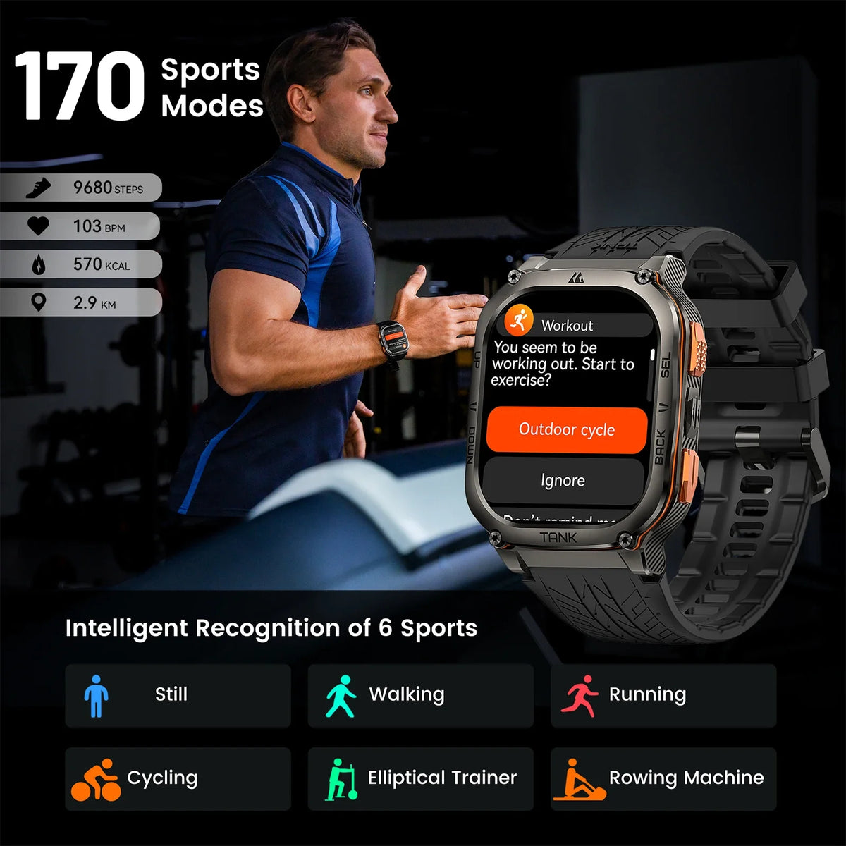 KOSPET Tank M3 Ultra GPS Smartwatch With Health Tracking