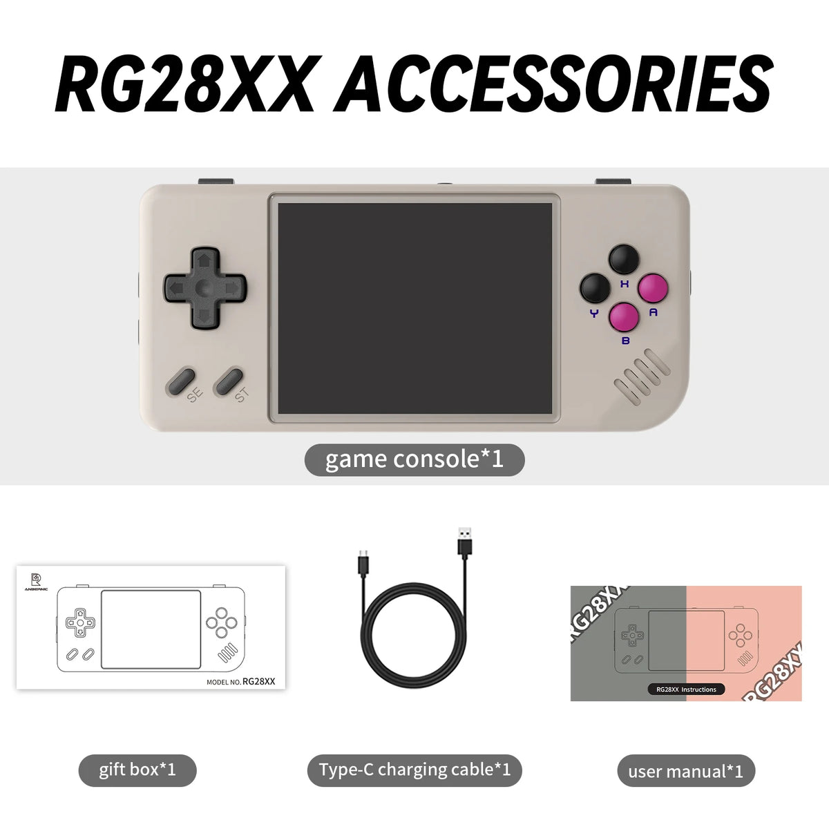 Anbernic RG28XX Retro Handheld Game Console With Linux Gaming System