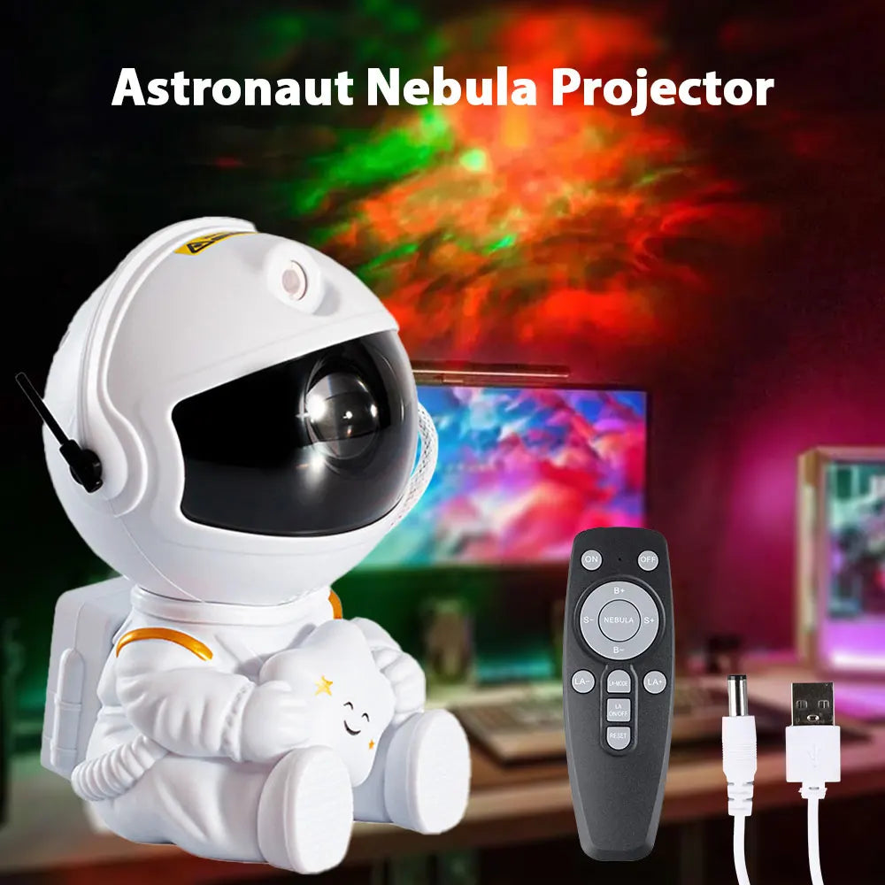 LED BARZ Astronaut Galaxy Projector Night Light With Remote Control