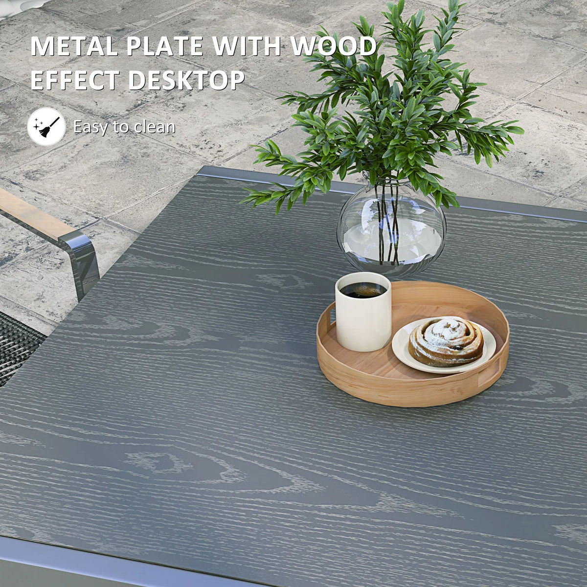 Outsunny Extendable Aluminum Outdoor Patio Dining Table