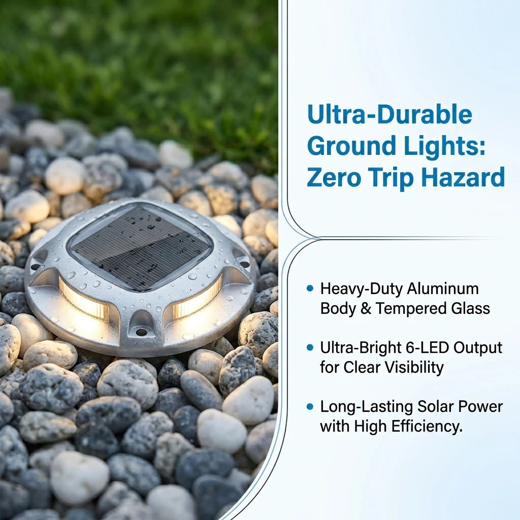 Solar Outdoor Flickering Flame Torch And Warm White Ground Lights