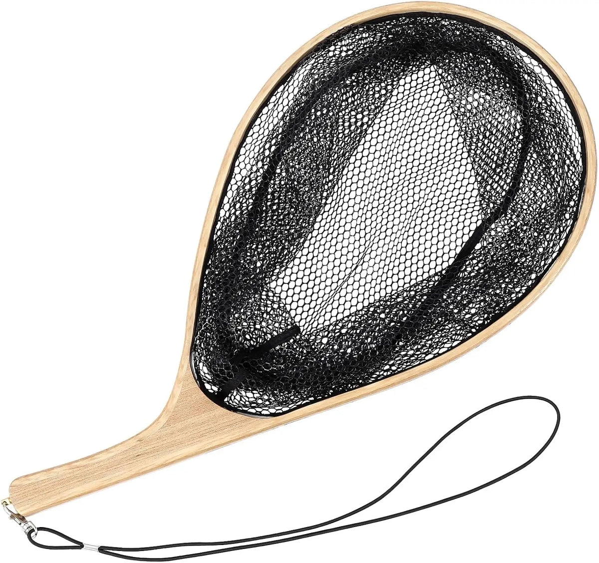 Lightweight Handheld Wooden Fishing Net For Trout And Bass