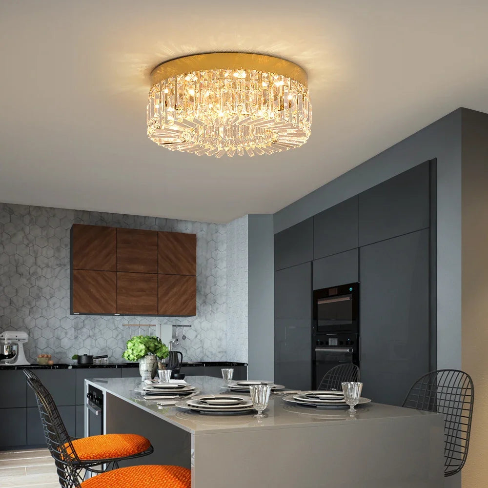 VETRULUS Modern Crystal Ceiling Light Elegant Chandelier