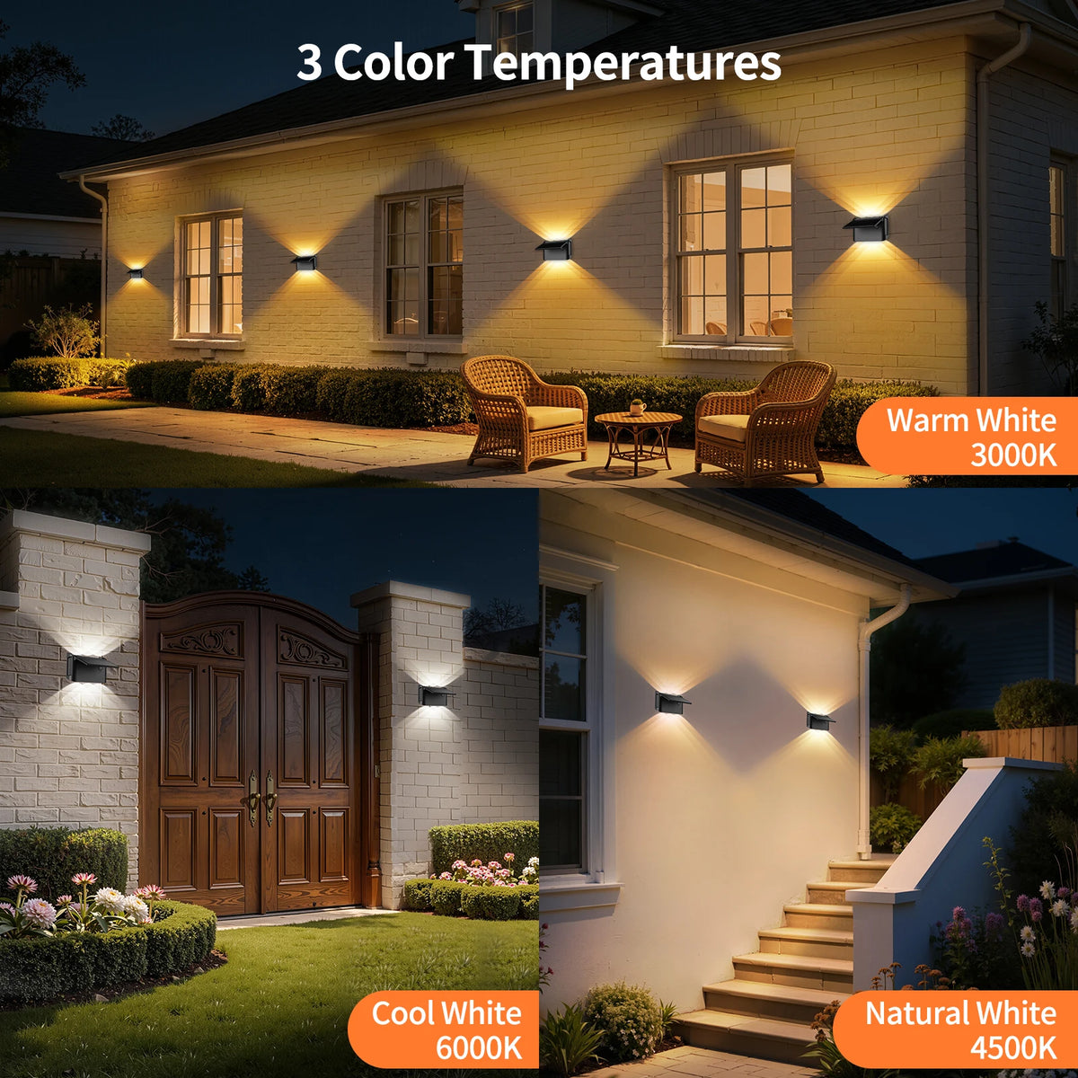 Intelamp 2 Pack Solar Wall Lights With Remote