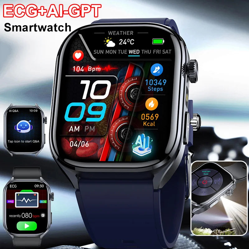 AI Smart Watch ECG Heart Health And Bluetooth Call Tracker