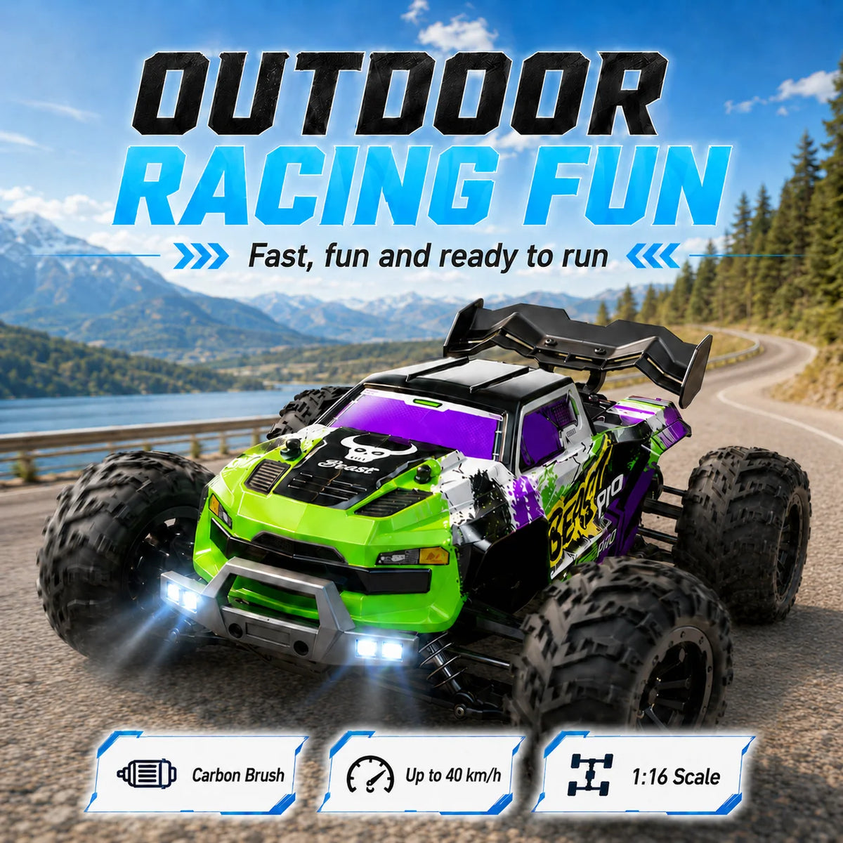 ZNLYRION Off Road RC Buggy Four Wheel Drive Remote Control