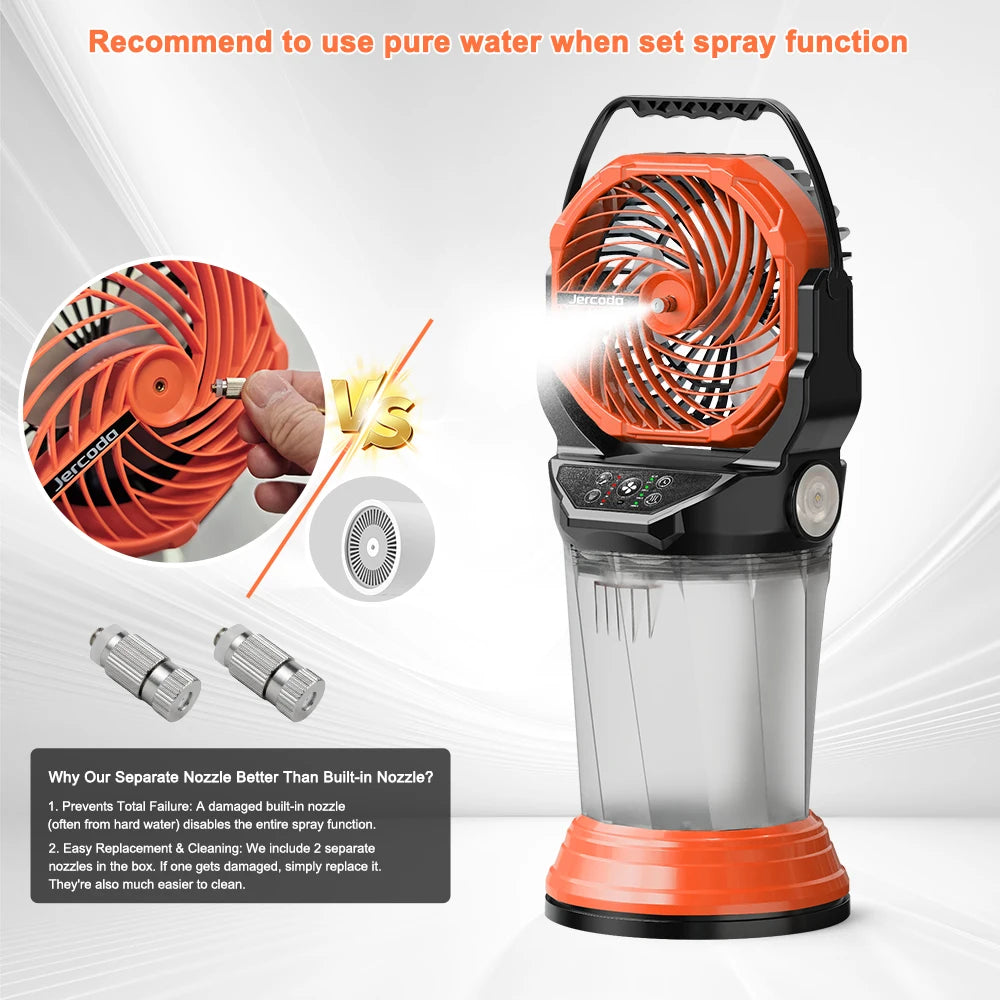 Rechargeable Portable Misting Fan With Large 2L Water Tank